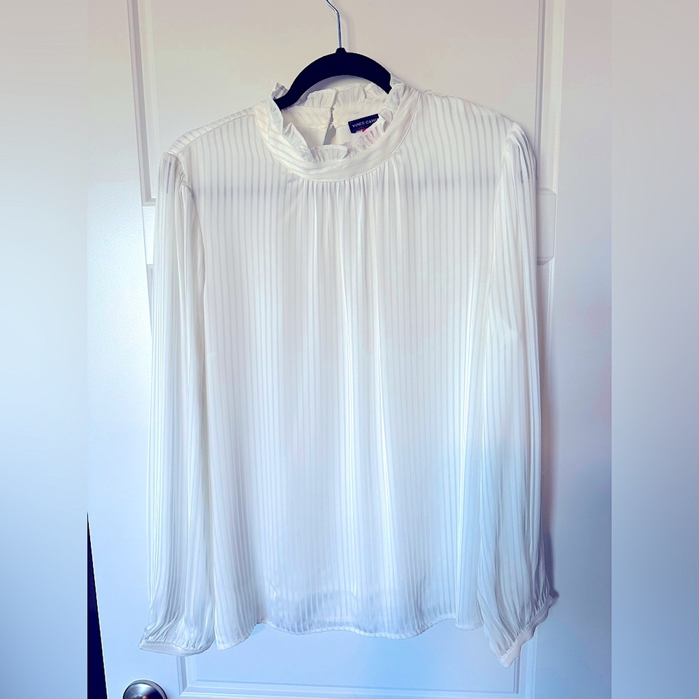 Vince Camuto Long Sleeve Ivory Blouse
